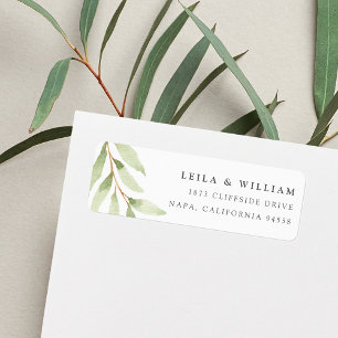 Airy Botanical Return Address Return Address Label