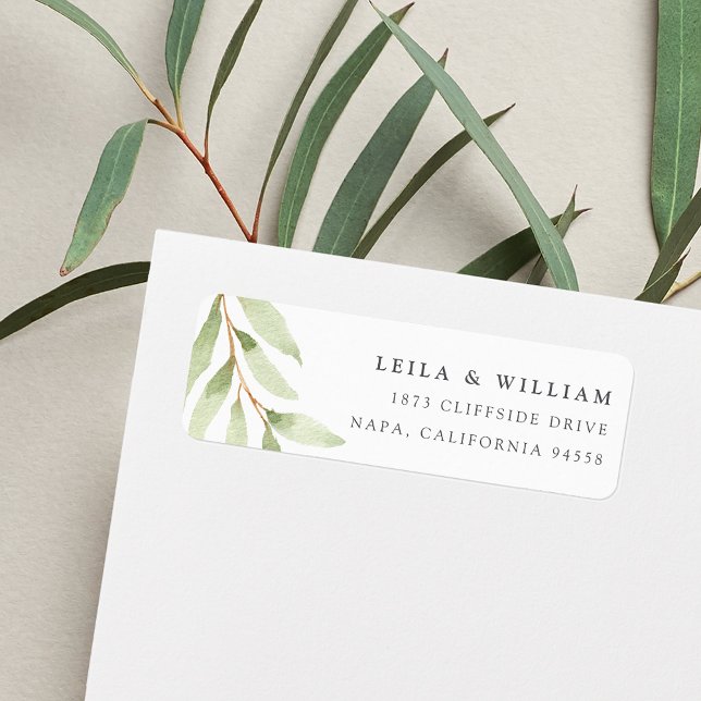 Airy Botanical Return Address Return Address Label (Creator Uploaded)