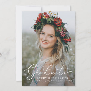 Airy Elegance EDITABLE COLOR Graduation Invitation