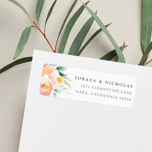 Airy Floral Return Address Label