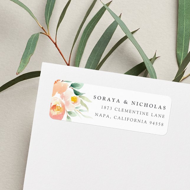Airy Floral Return Address Label (Creator Uploaded)