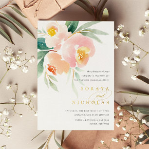 Airy Floral Watercolor Wedding