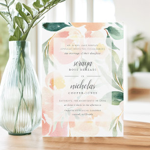 Airy Floral   Wedding Invitation