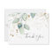 Airy Greenery and Gold Leaf Thank You Card
