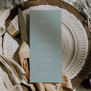 Airy Greenery Coordinate Wedding Dinner Menu