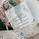 Airy Greenery Gold Leaf Botanical Modern Wedding Vellum Invitations<br><div class="desc">These airy greenery gold leaf botanical modern wedding vellum invitations are perfect for a modern wedding.

The elegant botanical design features light and airy watercolor eucalyptus accented with whimsical gold leaves.

This listing is for the vellum card layer only. Photo card sold separately here: https://www.zazzle.com/256175176992021211</div>