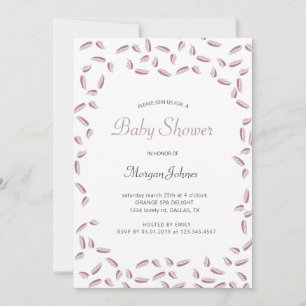 Airy Leaves   Baby Shower Invitation