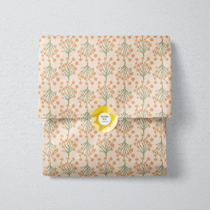 Airy Meadow Vines Botanical Muted Apricot Tissue Paper