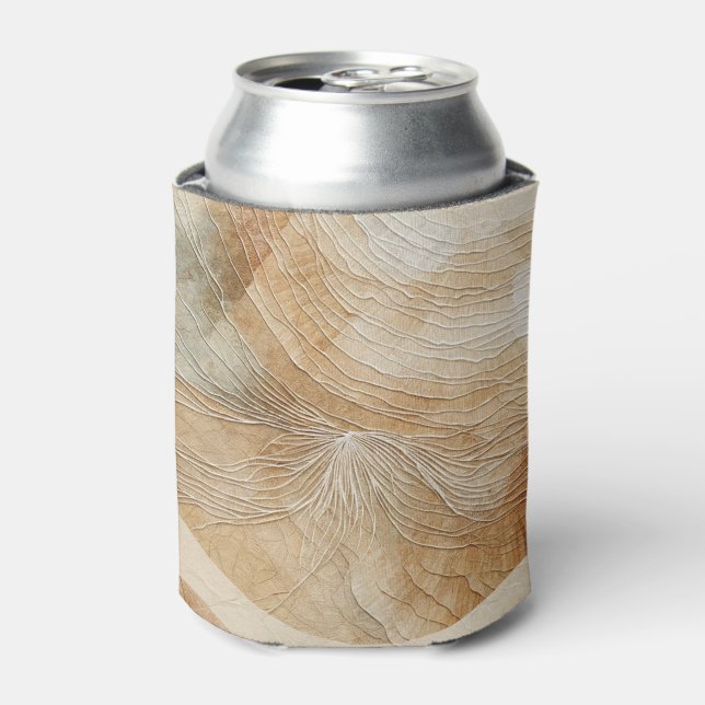 Airy Neutral Natural Elements Bohemian Boho Can Cooler (Can Front)