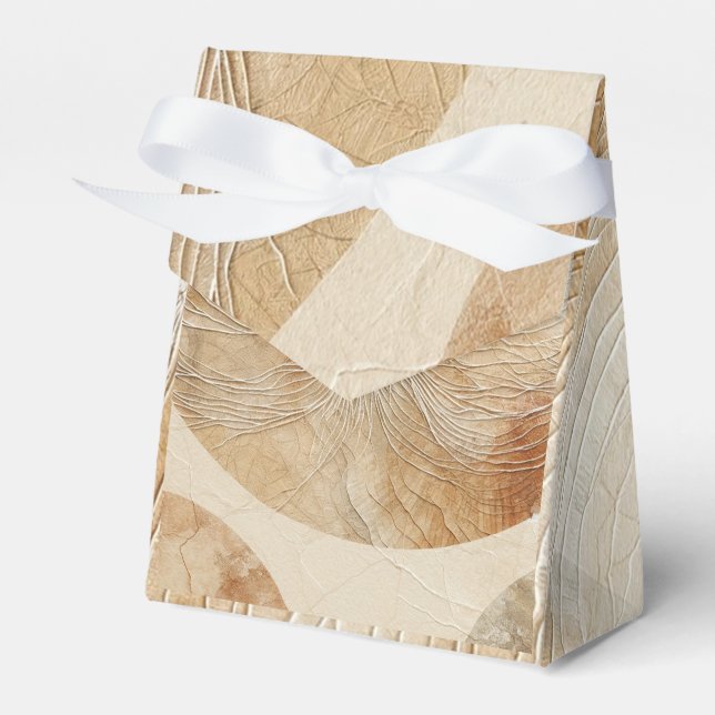 Airy Neutral Natural Elements Bohemian Boho Favour Box (Front Side)