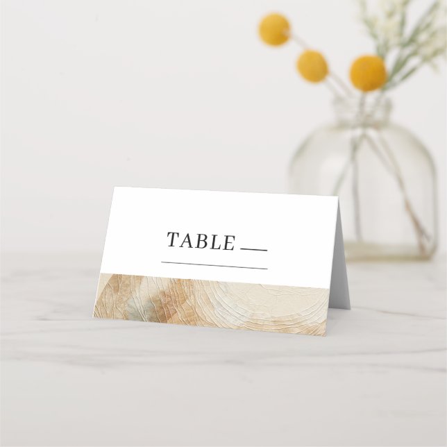 Airy Neutral Natural Elements Bohemian Boho Place Place Card (Front)