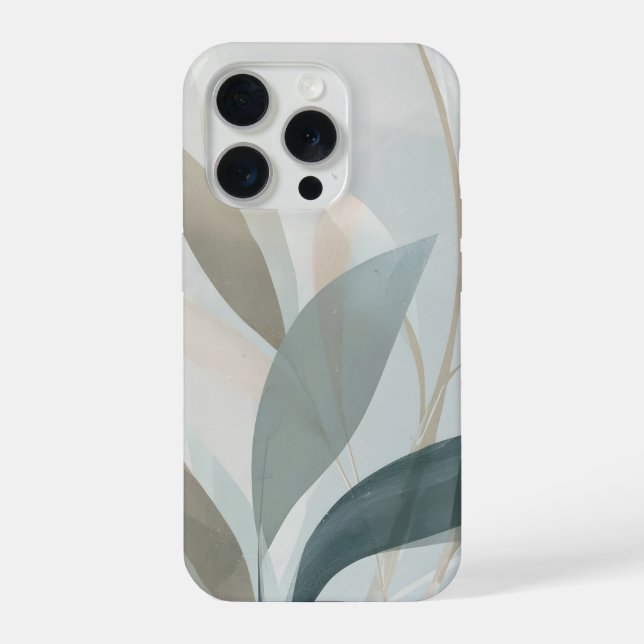 Airy Organic Botanical Abstract – Soft Modern  iPhone Case (Back)