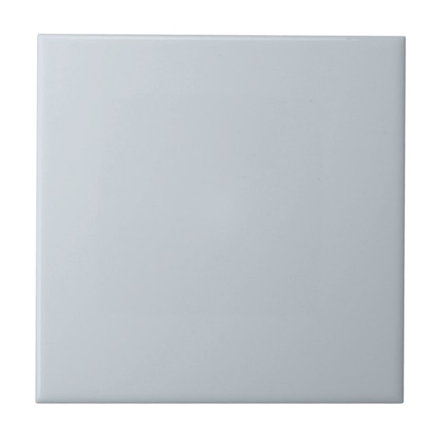 Airy Pastel Blue Grey Solid Colour Ceramic Tile (Front)