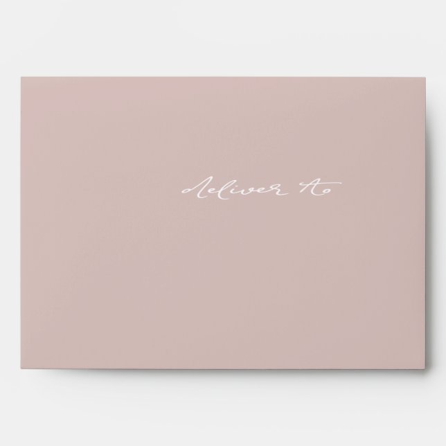 Airy Pastel |  Blush Wedding Envelope (Front)