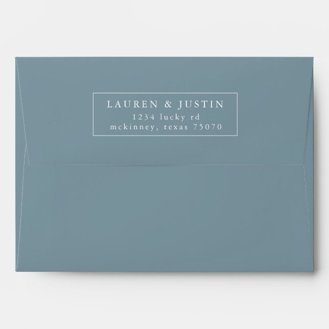 Airy Pastel modern Return Address Label Envelope (Back (Top Flap))