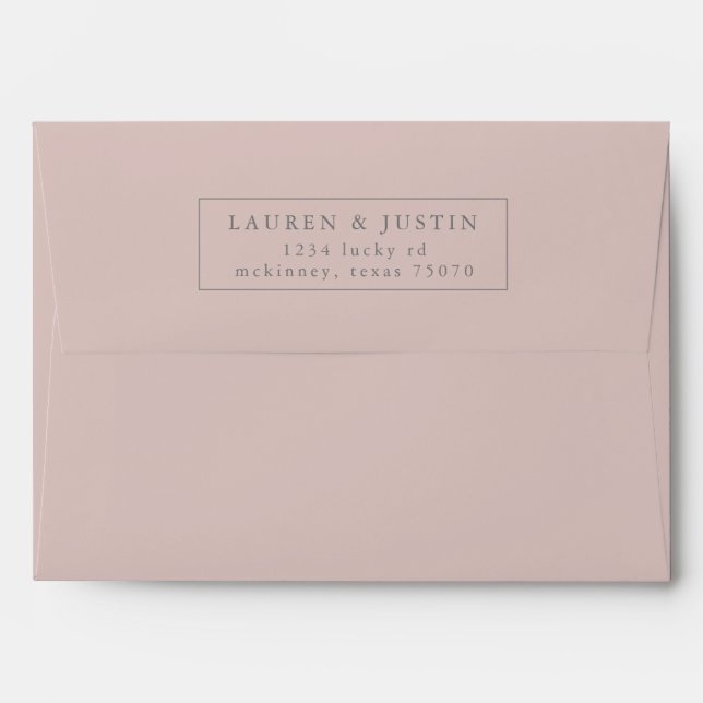 Airy Pastel modern Return Address Label Envelope (Back (Top Flap))