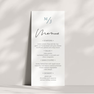 Airy Pastel ⎥ Wedding Dinner Menu Invitation