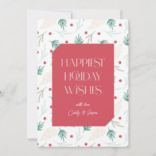 Airy Winter, Happiest Holiday Wishes Greeting Card