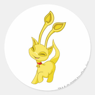 Aisha Gold Classic Round Sticker