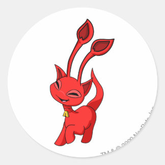 Aisha Red Classic Round Sticker