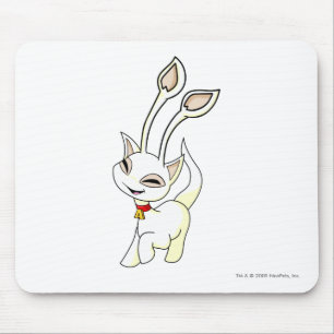 Aisha White Mouse Pad