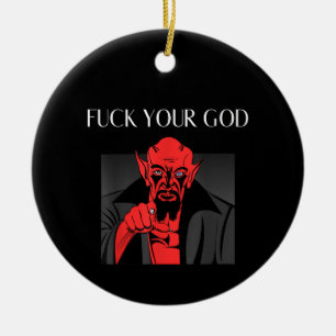 Aist Goat Satan Baphomet GIft Ceramic Ornament