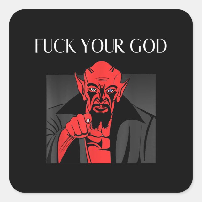Aist Goat Satan Baphomet GIft Square Sticker (Front)