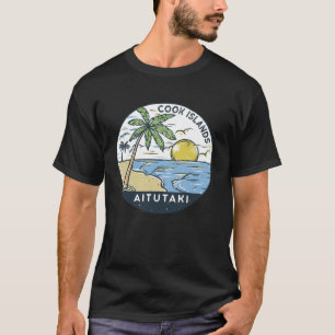 Aitutaki Cook Islands Illustrated Ocean Vintage T-Shirt