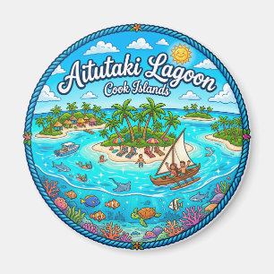 Aitutaki Lagoon Cook Islands Magnet