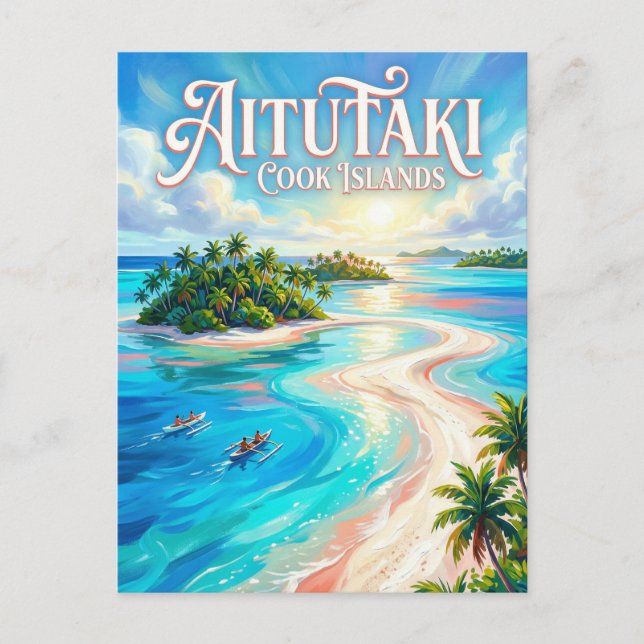 Aitutaki Lagoon Cook Islands Postcard (Front)