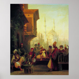 Aivazovsky - Coffee House, Ortakoy Mosque, Consta… Poster