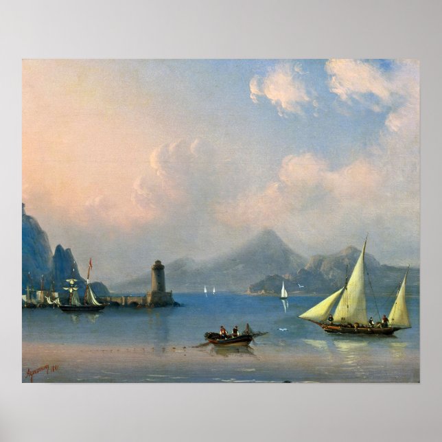 Aivazovsky - Sea Strait With The Lighthouse Poster (Front)