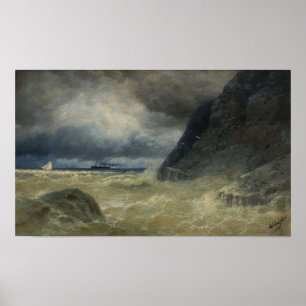 Aivazovsky - Seascape With A Steamer Poster