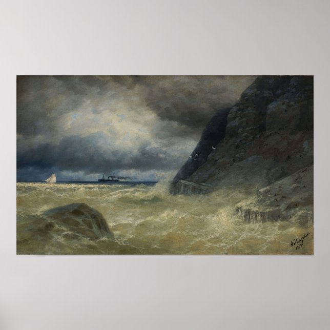 Aivazovsky - Seascape With A Steamer Poster (Front)