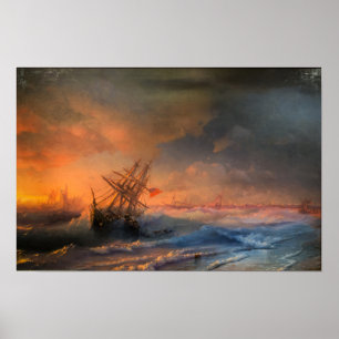 Aivazovsky - Storm Over Evpatoria Poster