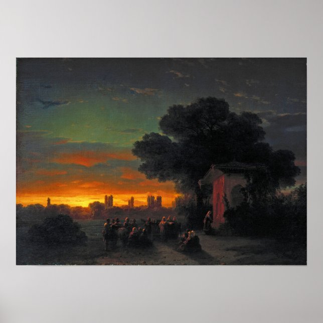 Aivazovsky - View In The Crimea At Sunset Poster (Front)
