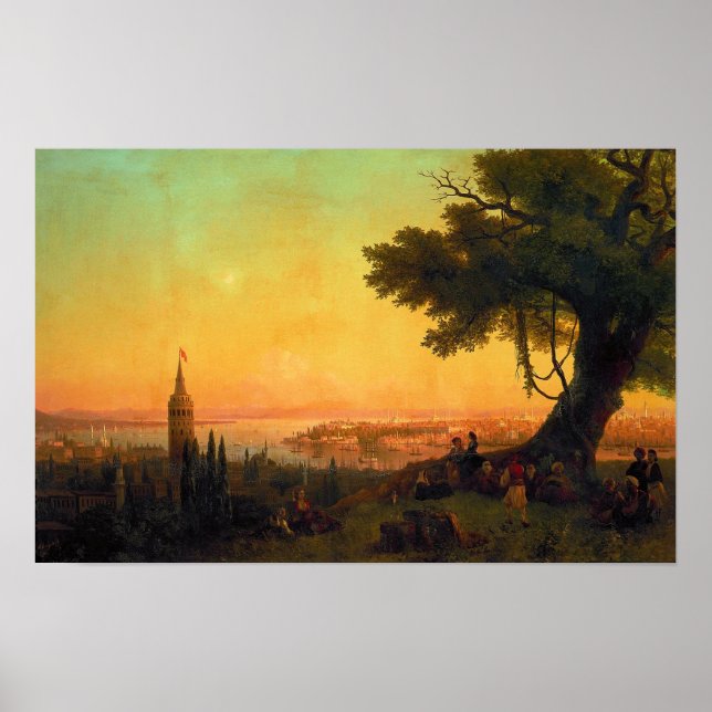 Aivazovsky - View Of Constantinople By Evening Li… Poster (Front)