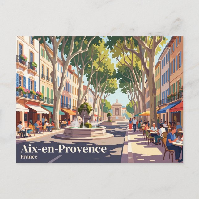 Aix-en-Provence France Postcard (Front)