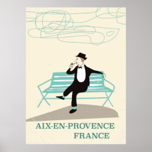 Aix-en-Provence France travel poster