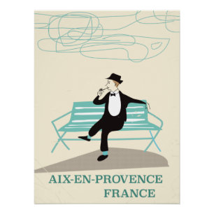 Aix-en-Provence France travel poster