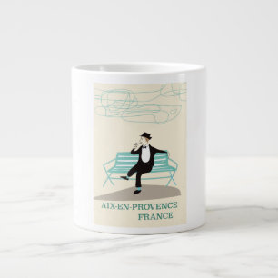 Aix-en-Provence France travel poster Large Coffee Mug