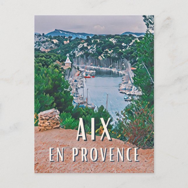 Aix-en-Provence Photo Vintage Postcard (Front)