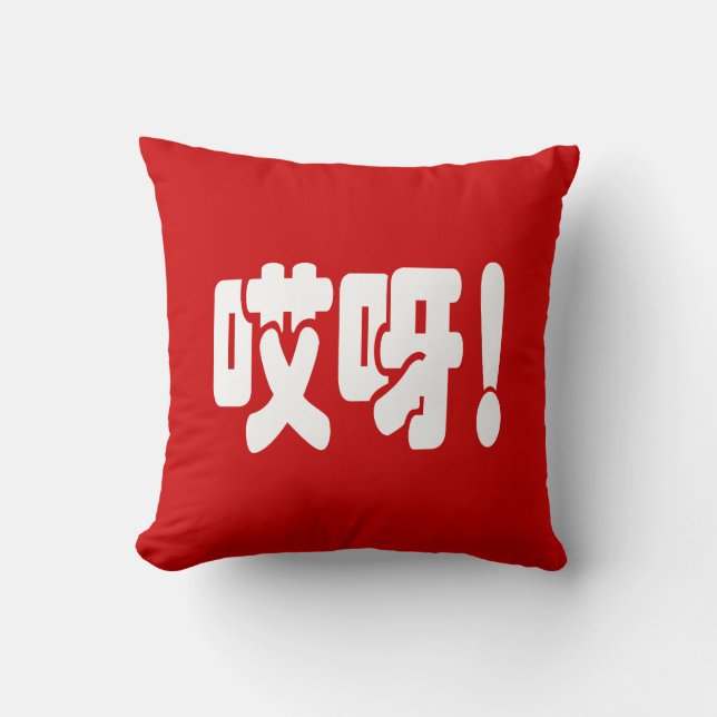 Aiya! 哎呀! OMG! Chinese Hanzi Language Cushion (Front)