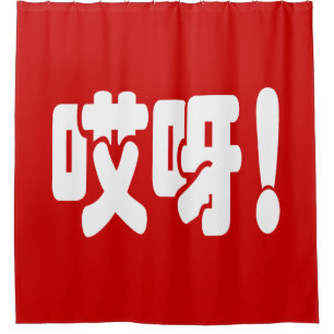 Aiya! 哎呀! OMG! Chinese Hanzi Language Shower Curtain