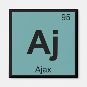 Aj - Ajax Greek Chemistry Periodic Table Symbol Magnet