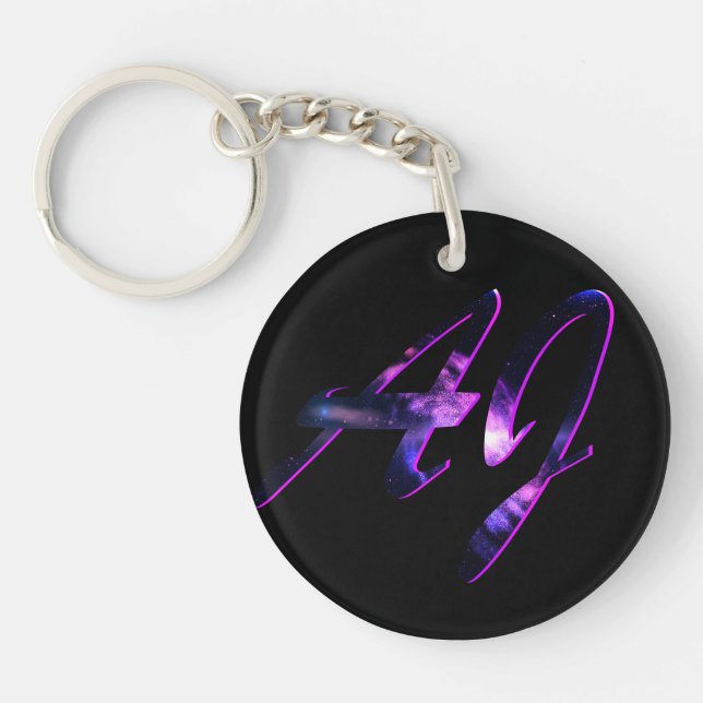 AJ Initials Key Ring (Front)