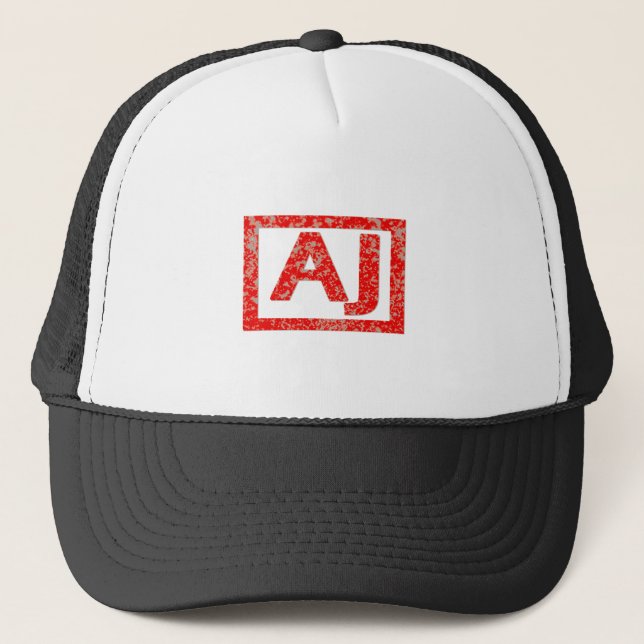 Aj Stamp Trucker Hat (Front)