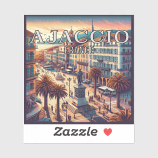 Ajaccio France 3 Inch Vinyl Sticker