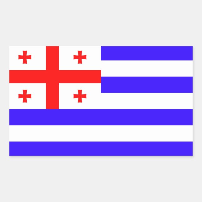Ajaria Adjaria Adjara republic flag symbol georgia Rectangular Sticker (Front)