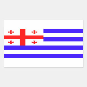 Ajaria Adjaria Adjara republic flag symbol georgia Rectangular Sticker
